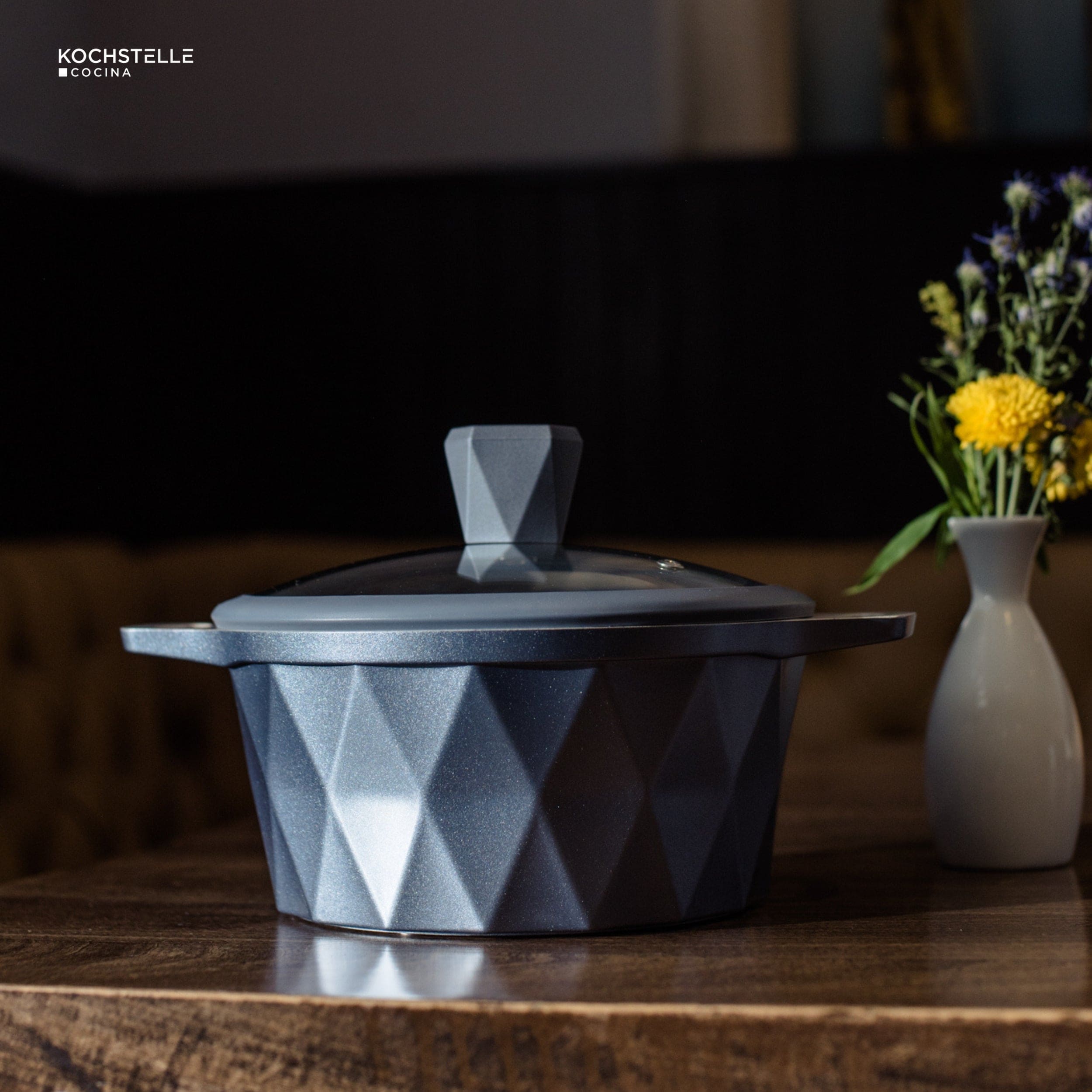 KOCHSTELLE Batería de Cocina Serenity Color Azul Antiadherente de 13 piezas