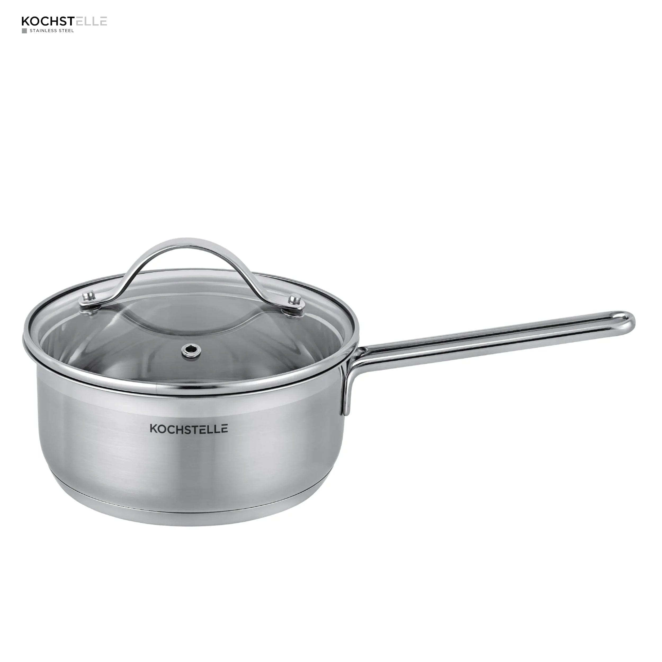 KOCHSTELLE Batería de Cocina de Acero Inoxidable Material de 18/10 de 8 piezas