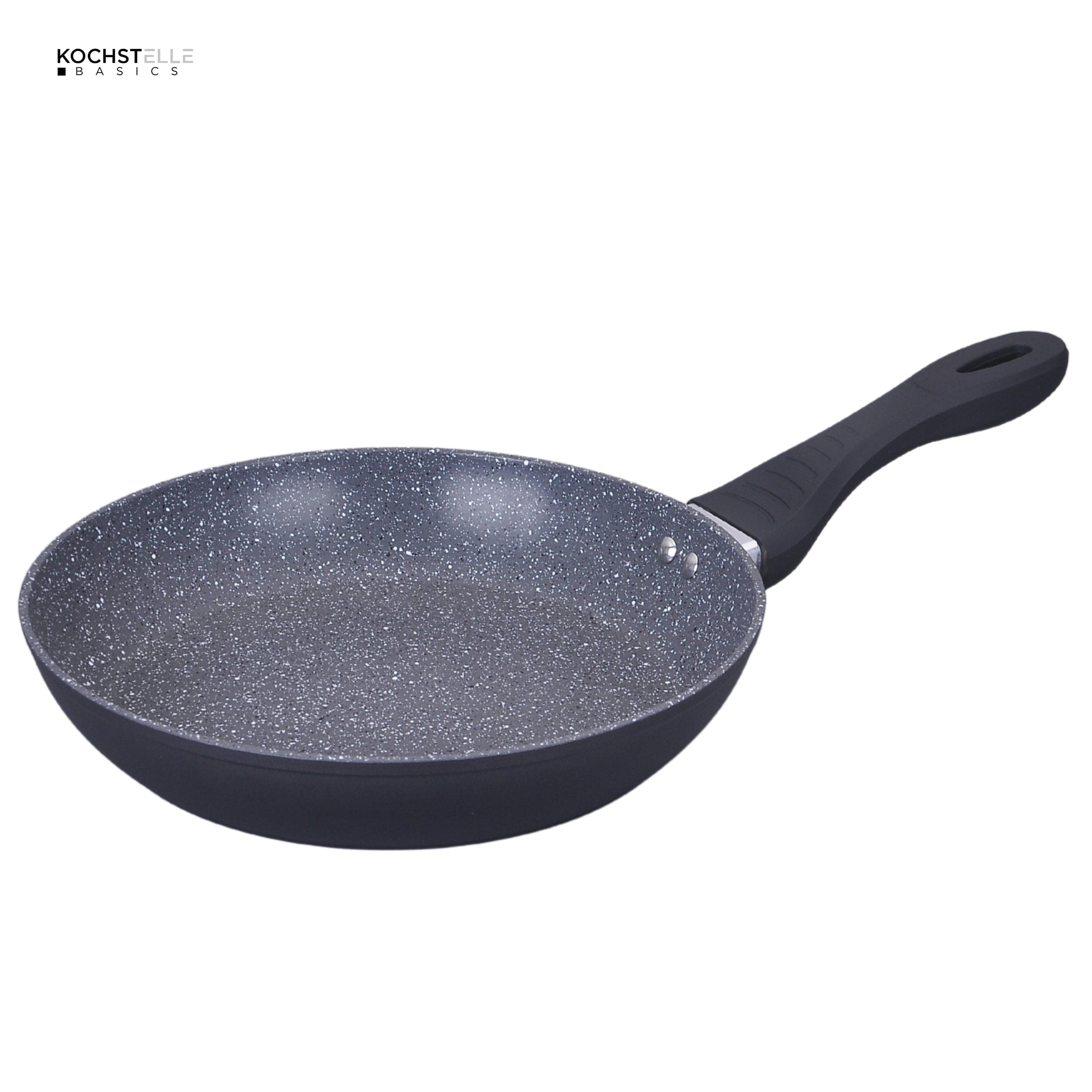 KOCHSTELLE Set de Sartenes de Mármol Color Negro Antiadherente de 3 piezas