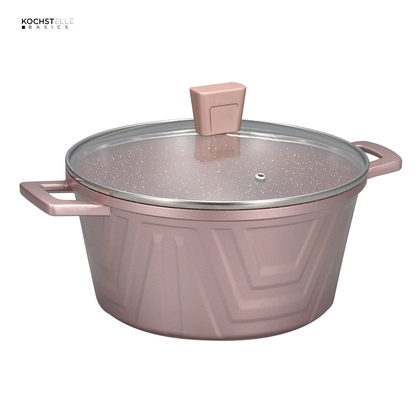 KOCHSTELLE Batería de Cocina Modern Color Rosa Antiadherente de 13 piezas