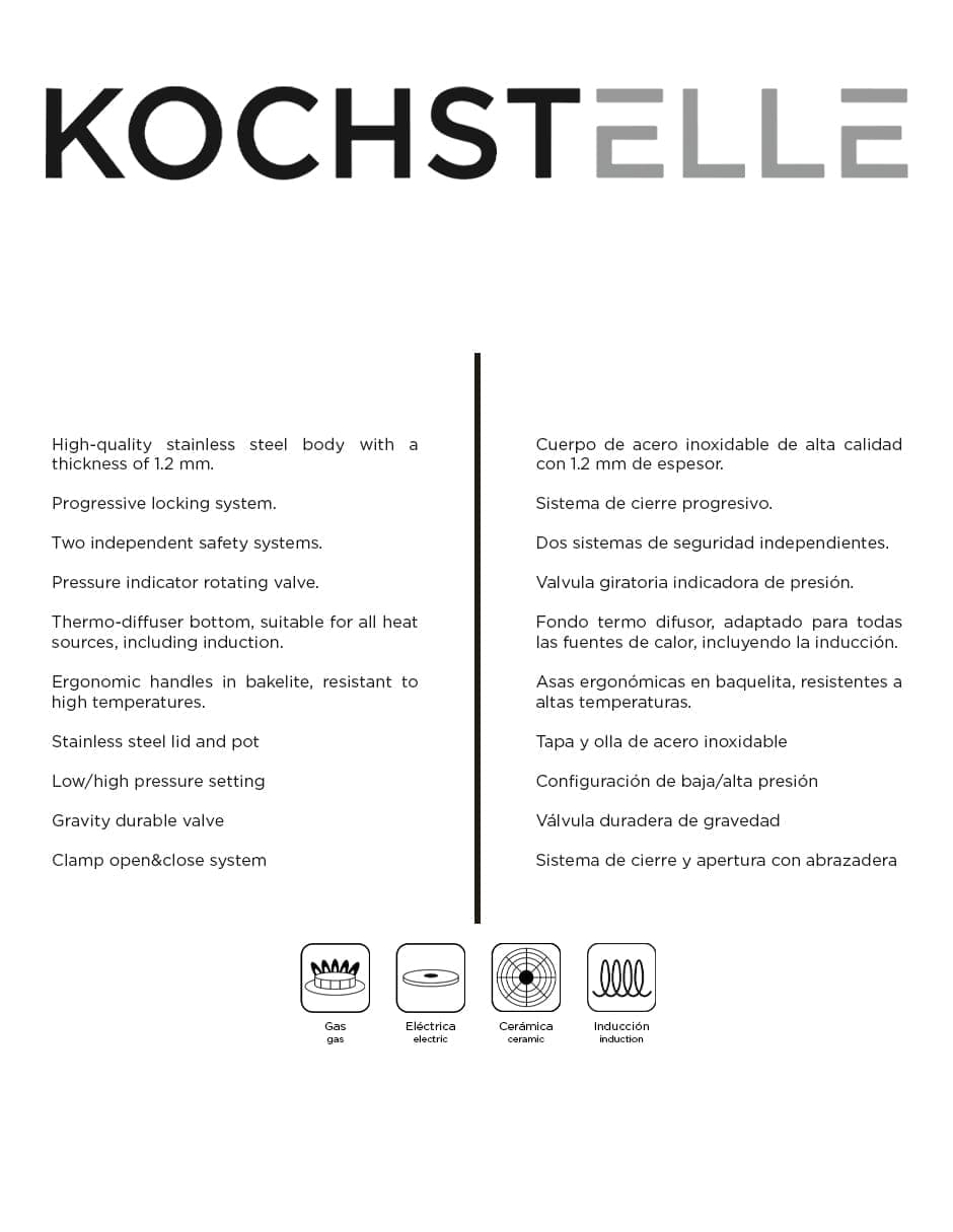 KOCHSTELLE Batería de Cocina Modern Color Rosa Antiadherente de 13 piezas