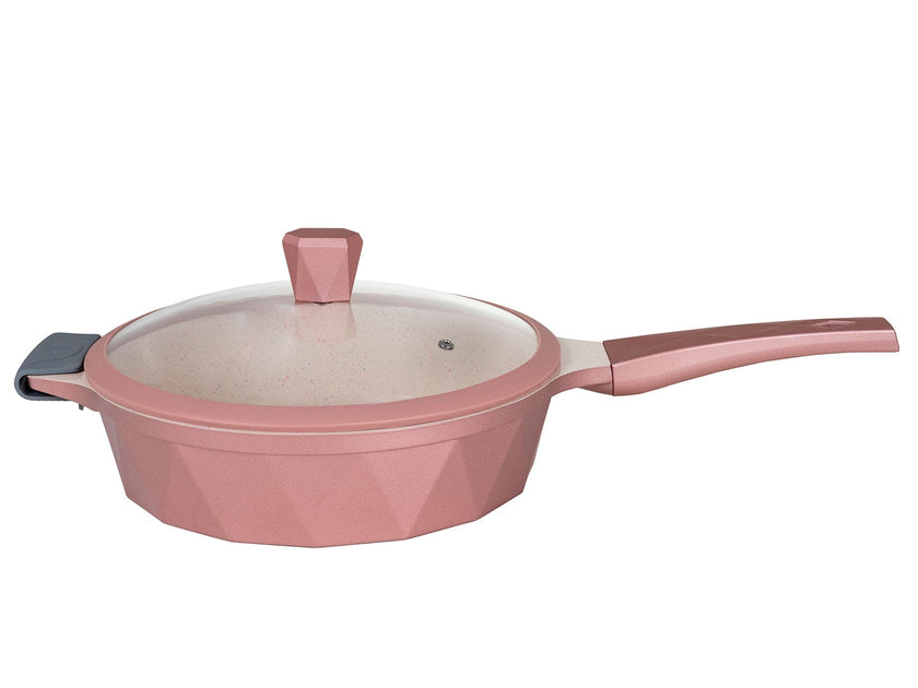 COMBO PINK ★  Batería de cocina Serenity Rosa Mármol 13 pzas. + Utensilios de cocina Rosas de silicón con soporte 12 pzas.