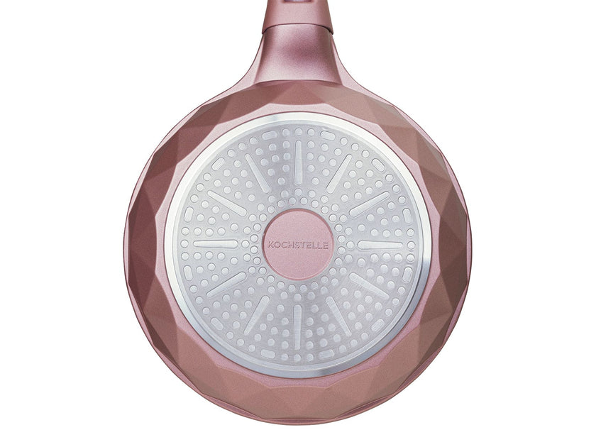 COMBO PINK ★  Batería de cocina Serenity Rosa Mármol 13 pzas. + Utensilios de cocina Rosas de silicón con soporte 12 pzas.