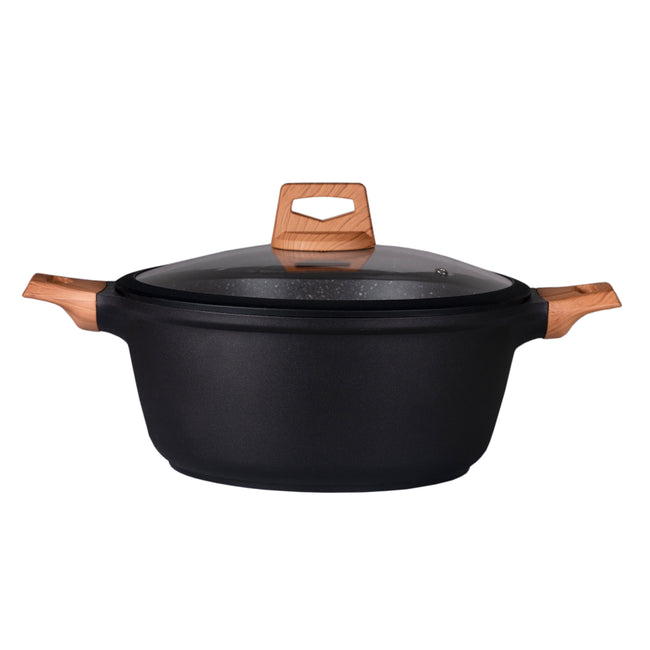 Cacerola Wood con mármol antiadherente, 28 cm