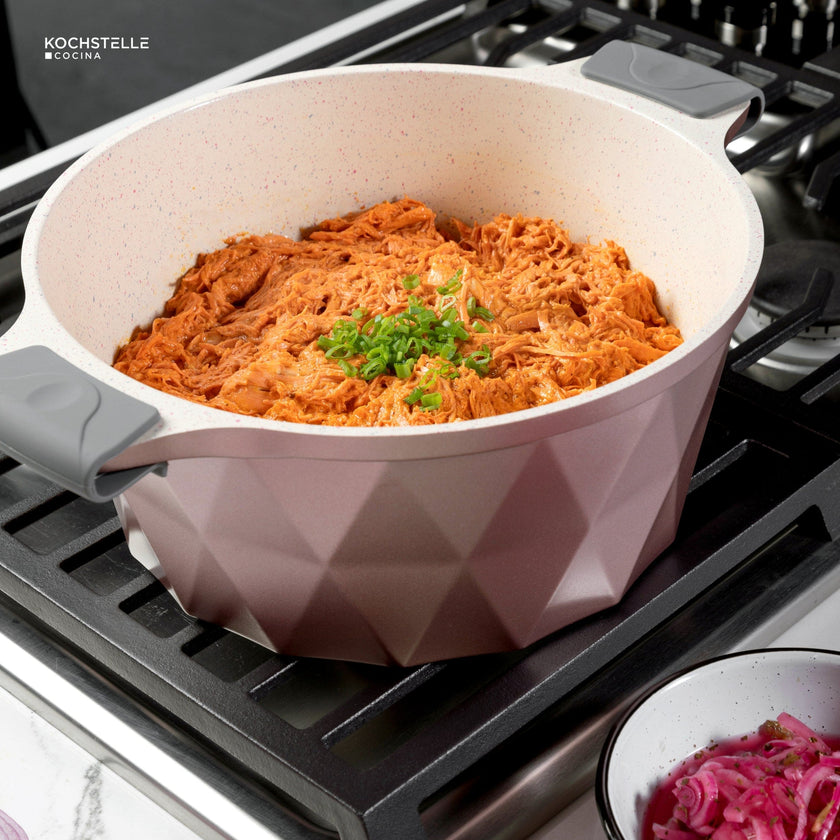 KOCHSTELLE Batería de Cocina Serenity Color Rosa Antiadherente de 13 piezas