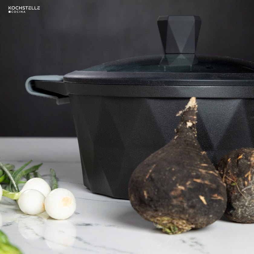 KOCHSTELLE Batería de Cocina Serenity Color Negro Antiadherente de 13 piezas