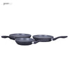 KOCHSTELLE Set de Sartenes de Mármol Color Negro Antiadherente de 3 piezas