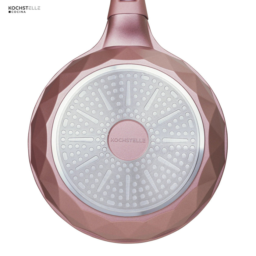 KOCHSTELLE Batería de Cocina Serenity Color Rosa Antiadherente de 13 piezas