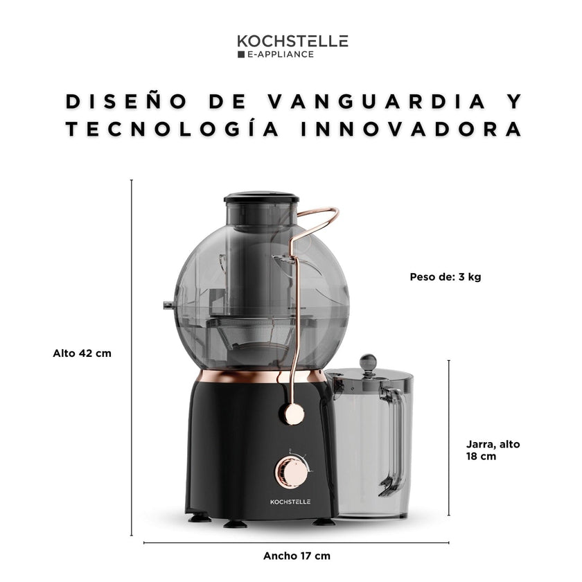 KOCHSTELLE Extractor de Jugo Eléctrico Frutas y Verduras 800 W