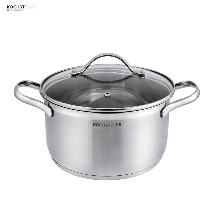 KOCHSTELLE Batería de Cocina de Acero Inoxidable Material de 18/10 de 8 piezas