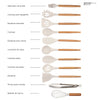 KOCHSTELLE Juego de Utensilios de Cocina Color Blanco, Silicón con Madera 12 piezas