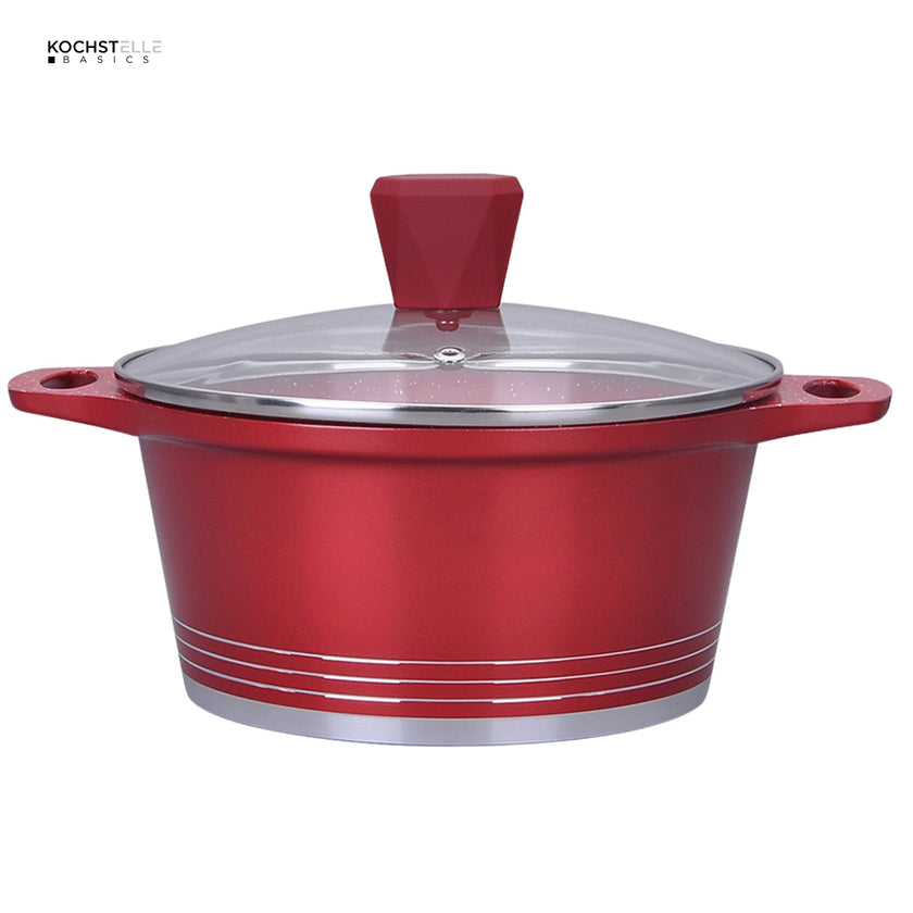 KOCHSTELLE Batería de Cocina Joys Color Rojo Antiadherente de 13 piezas