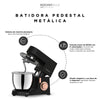 KOCHSTELLE Batidora de pedestal con cuerpo de metal Negra, 800 W  con 6 velocidades ajustables más pulso.