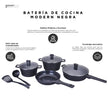 KOCHSTELLE Batería de Cocina Modern Color Negro Antiadherente de 13 piezas