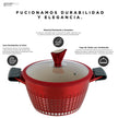 KOCHSTELLE Batería de Cocina Luxury Color Rojo Antiadherente de 13 piezas