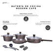 KOCHSTELLE Batería de Cocina Modern Color Café Antiadherente de 13 piezas