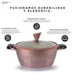 KOCHSTELLE Batería de Cocina Luxury Color Rosa Antiadherente de 13 piezas