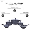 KOCHSTELLE Batería de Cocina Serenity Color Negro Antiadherente de 13 piezas