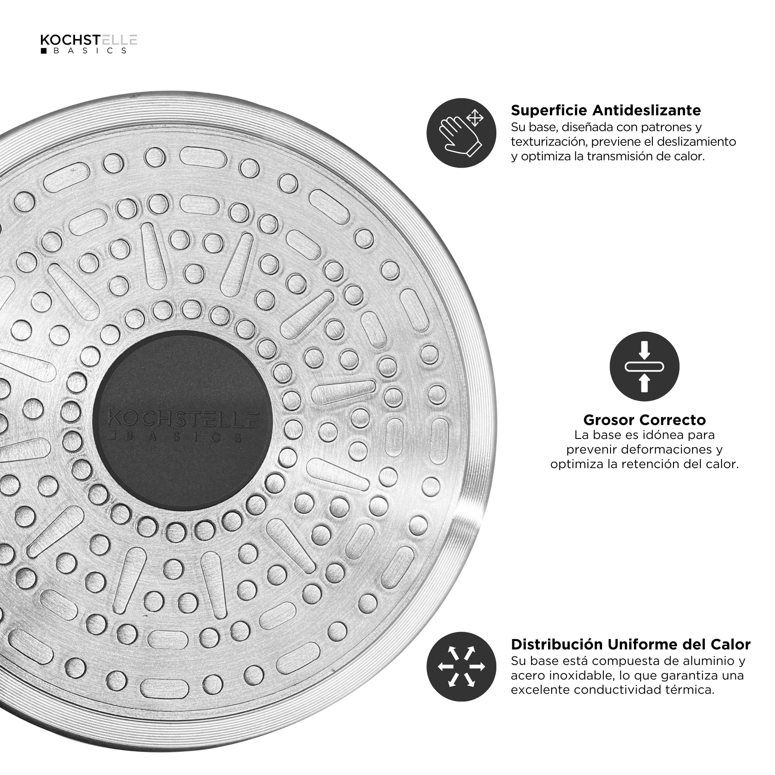KOCHSTELLE Batería de Cocina Joys Color Negro Antiadherente de 13 piezas