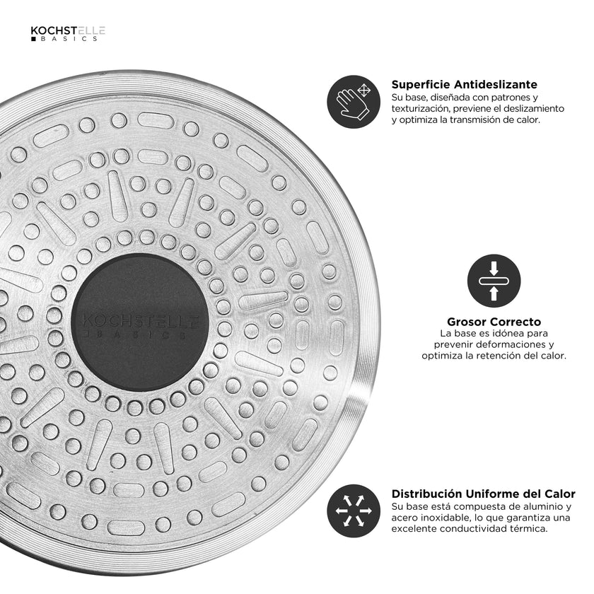 KOCHSTELLE Batería de Cocina Joys Color Negro Antiadherente de 13 piezas