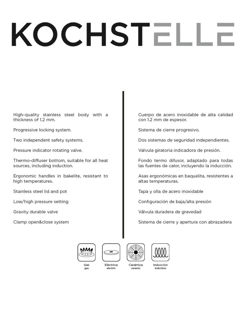 KOCHSTELLE Batería de Cocina Modern Color Rosa Antiadherente de 13 piezas