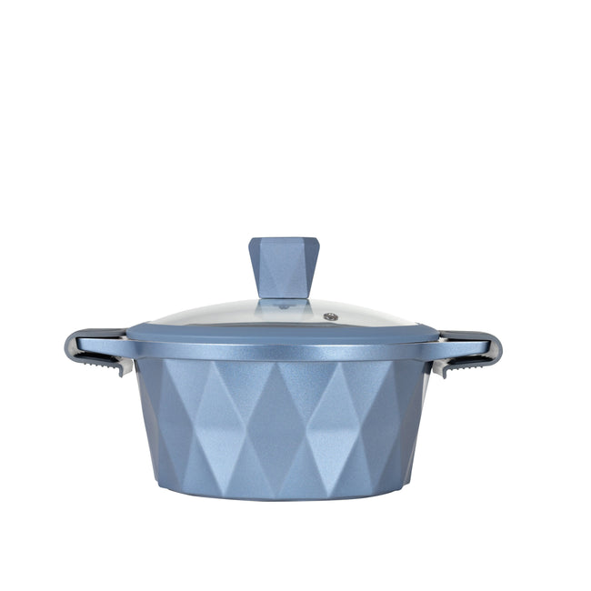 Cacerola Serenity Azul con mármol antiadherente, 20 cm