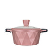 Cacerola Serenity Rosa oro con mármol antiadherente, 20 cm