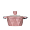 Cacerola Serenity Rosa oro con mármol antiadherente, 20 cm