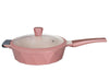 COMBO PINK ★  Batería de cocina Serenity Rosa Mármol 13 pzas. + Utensilios de cocina Rosas de silicón con soporte 12 pzas.