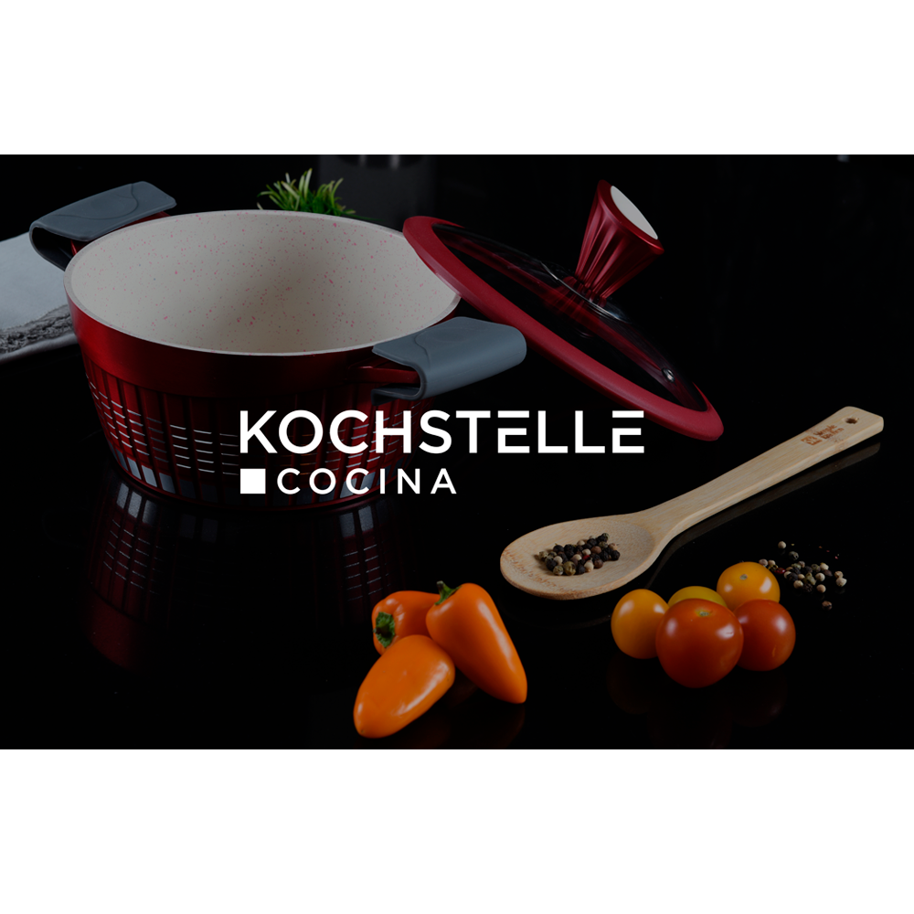 COMBO ☆ Batería de cocina Luxury Roja con mármol antiadherente 13 piez –  Kochstelle