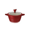 Cacerola modelo Luxury Rojo con Recubrimiento de mármol antiadherente, 24 cm