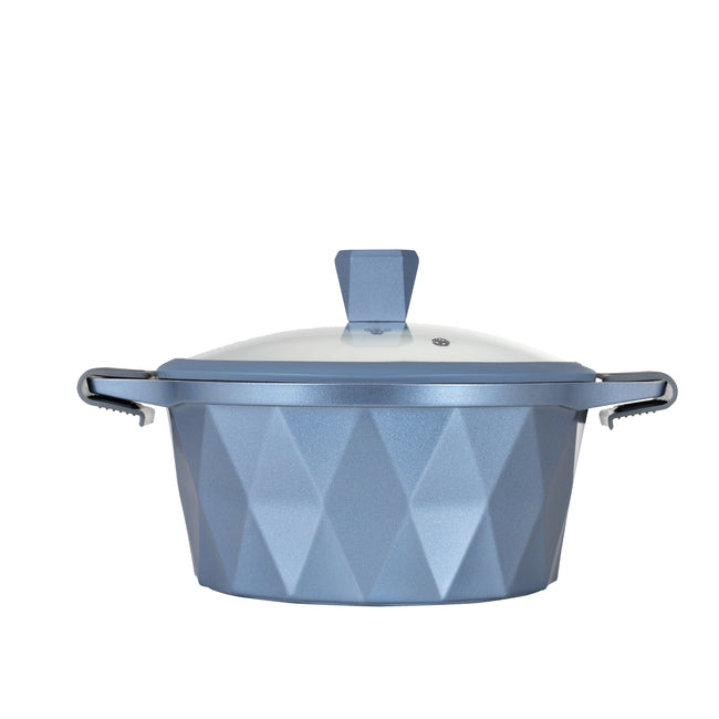 Cacerola Serenity Azul con mármol antiadherente, 24 cm