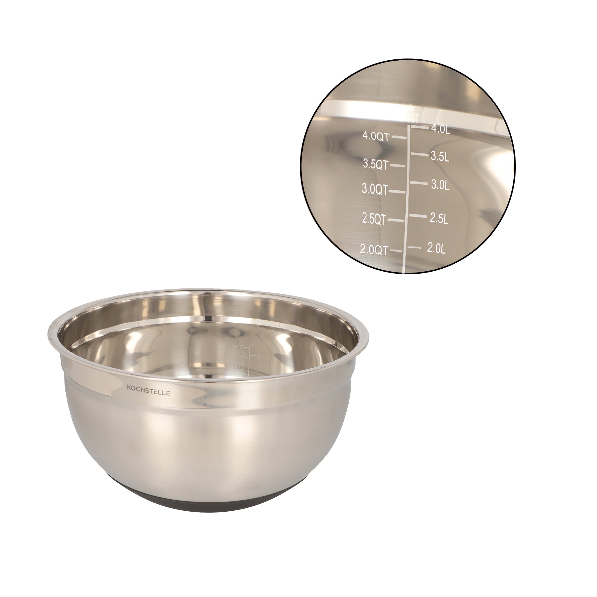 Bowls mezcladores de acero inoxidable con silicón color negro + 3 ralladores 9 pzas.