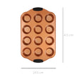 Bandejas para hornear Antiadherente color Bronce 4 pzas.