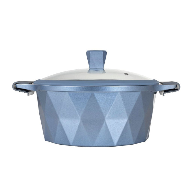Cacerola Serenity Azul con mármol antiadherente, 28 cm