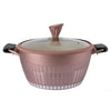 Cacerola modelo Luxury Rosa Oro con Recubrimiento de mármol antiadherente, 24 cm