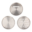 Bowls mezcladores de acero inoxidable con silicón color negro + 3 ralladores 9 pzas.