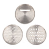 Bowls mezcladores de acero inoxidable con silicón color negro + 3 ralladores 9 pzas.